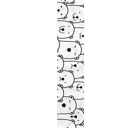 Cute Polar Bear Pattern Print Table Runner