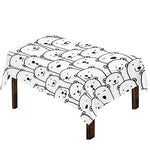 Cute Polar Bear Pattern Print Tablecloth