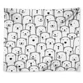 Cute Polar Bear Pattern Print Tapestry