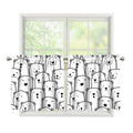 Cute Polar Bear Pattern Print Tier Curtains
