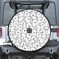 Cute Polar Bear Pattern Print Tire Cover With Camera Hole