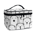 Cute Polar Bear Pattern Print Travel Makeup Bag