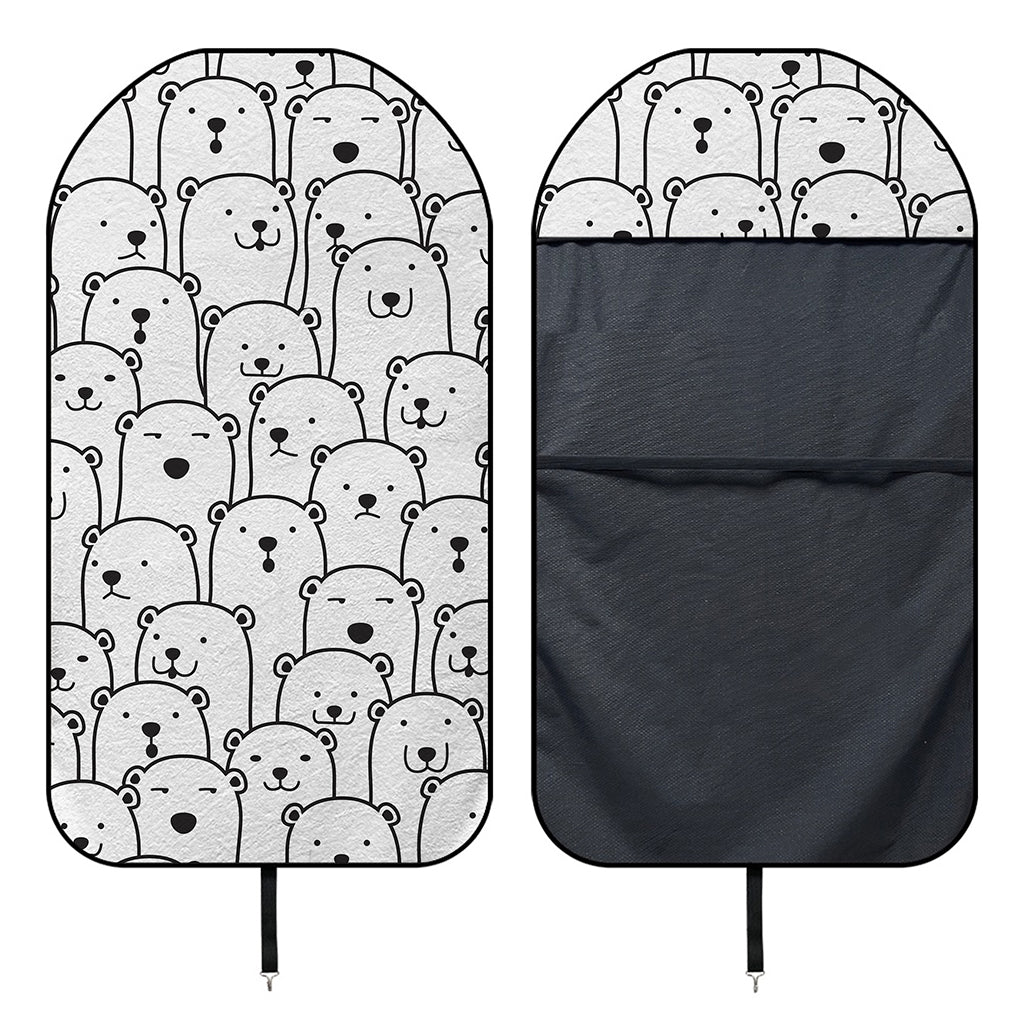 Cute Polar Bear Pattern Print Waterproof Car Seat Cover