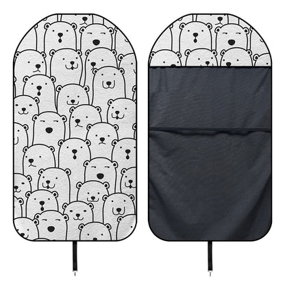 Cute Polar Bear Pattern Print Waterproof Car Seat Cover