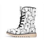 Cute Polar Bear Pattern Print Winter Boots