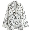 Cute Polar Bear Pattern Print Women's Blazer