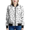 Cute Polar Bear Pattern Print Women's Bomber Jacket