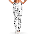 Cute Polar Bear Pattern Print Women's Leggings