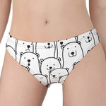 Cute Polar Bear Pattern Print Women's Panties
