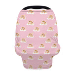 Cute Polka Dot Baby Bear Pattern Print Baby Seat Cover