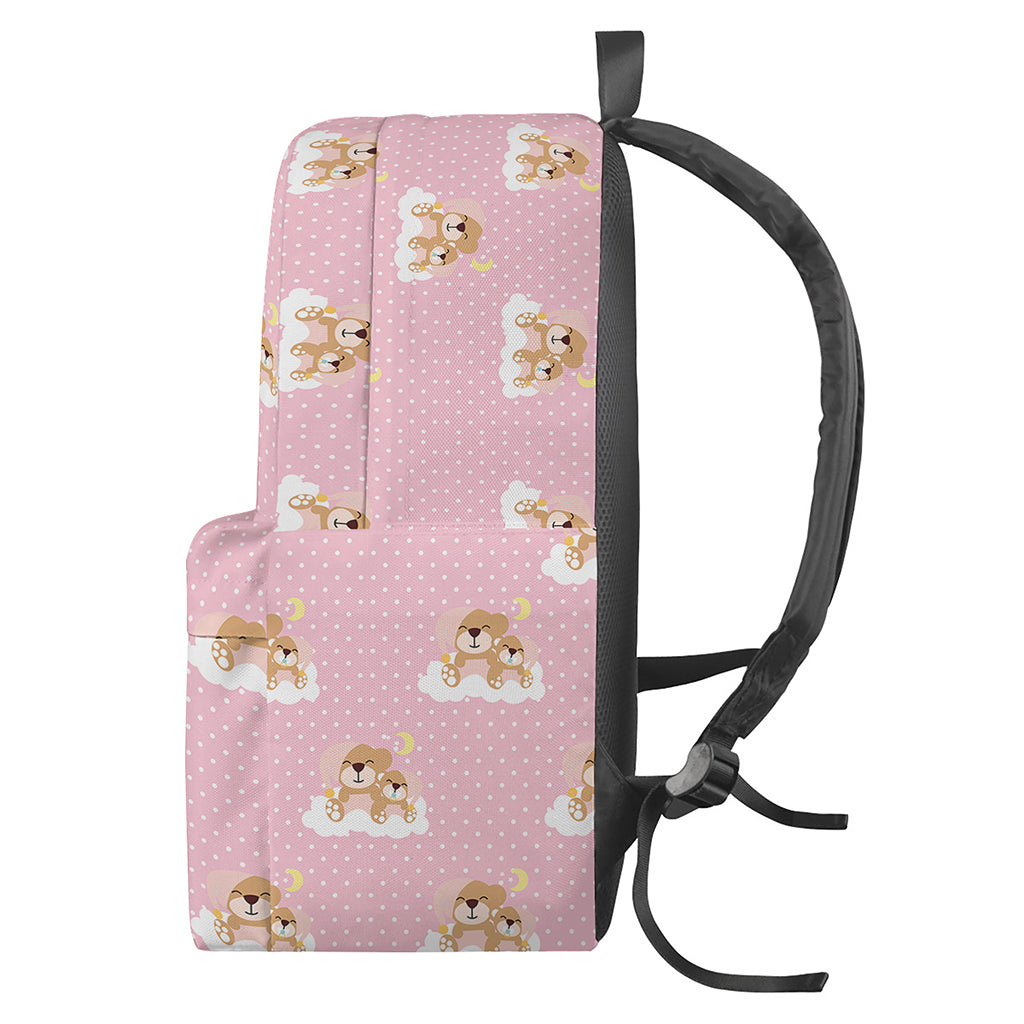 Cute Polka Dot Baby Bear Pattern Print Backpack