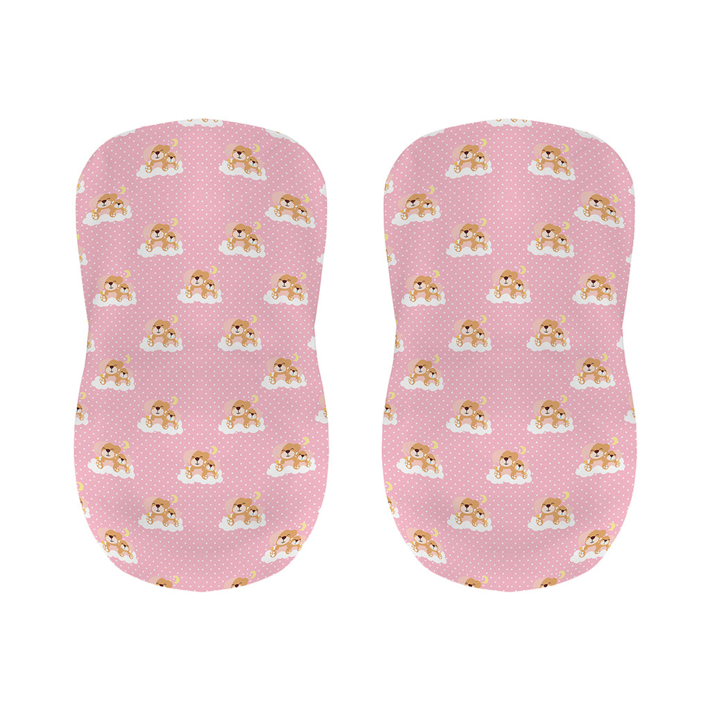 Cute Polka Dot Baby Bear Pattern Print Bar Stool Covers