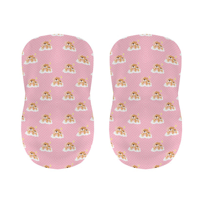 Cute Polka Dot Baby Bear Pattern Print Bar Stool Covers