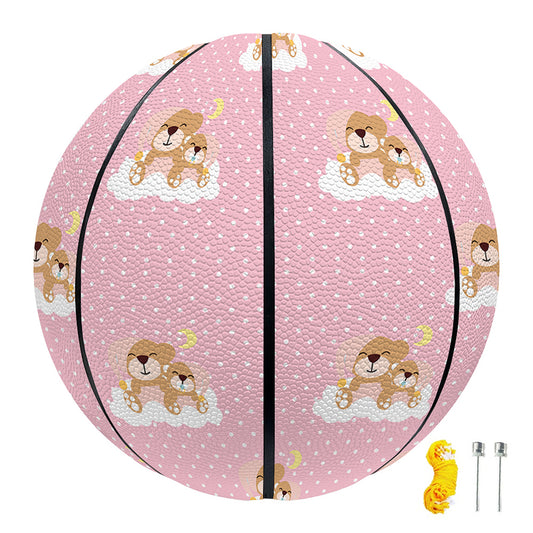 Cute Polka Dot Baby Bear Pattern Print Basketball
