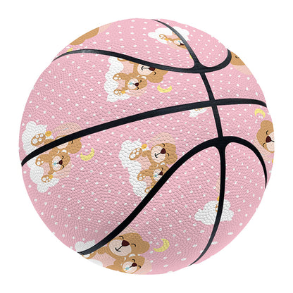 Cute Polka Dot Baby Bear Pattern Print Basketball
