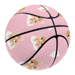 Cute Polka Dot Baby Bear Pattern Print Basketball