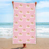 Cute Polka Dot Baby Bear Pattern Print Beach Towel