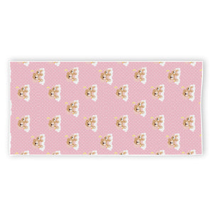 Cute Polka Dot Baby Bear Pattern Print Beach Towel