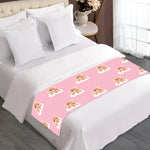 Cute Polka Dot Baby Bear Pattern Print Bed Runner