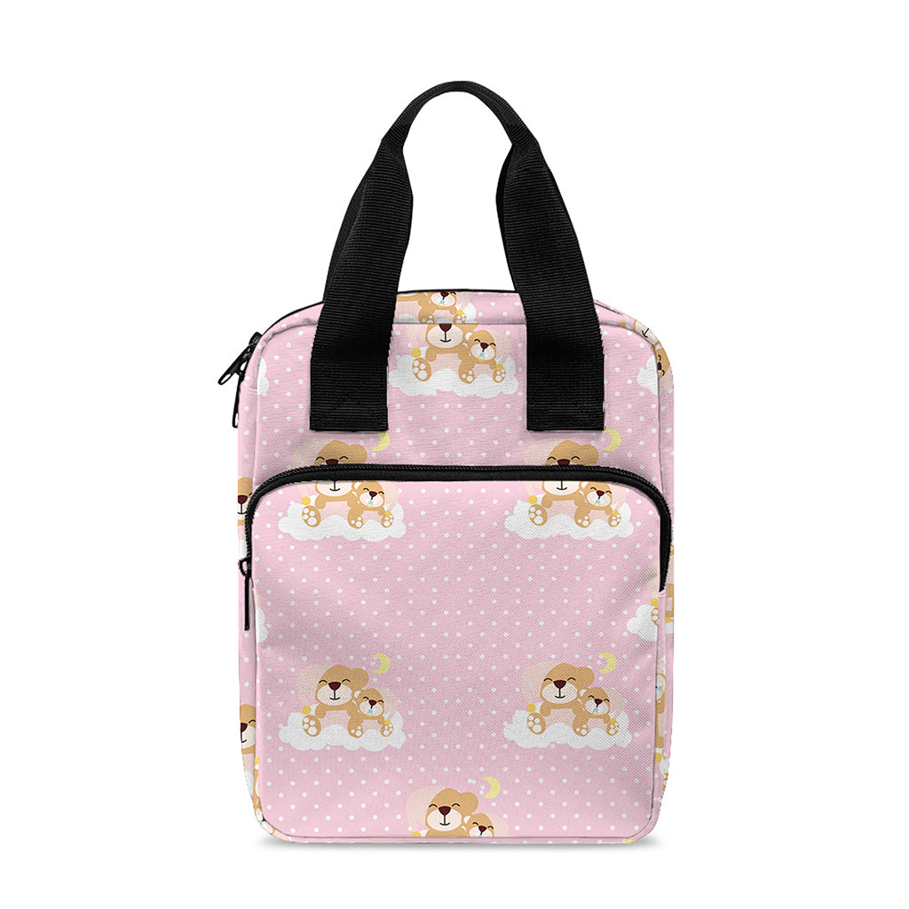 Cute Polka Dot Baby Bear Pattern Print Bible Tote Bag