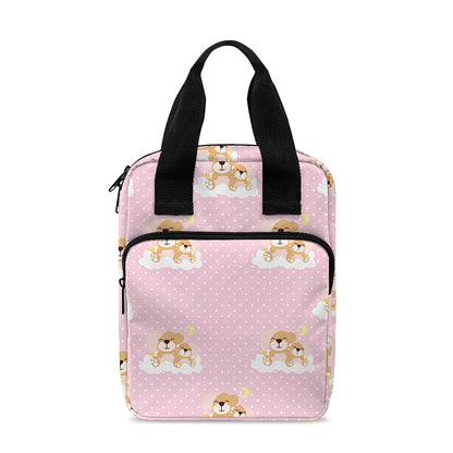 Cute Polka Dot Baby Bear Pattern Print Bible Tote Bag
