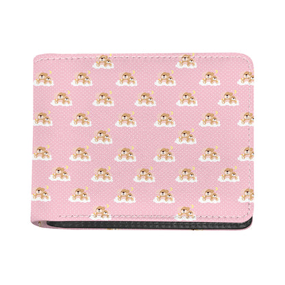 Cute Polka Dot Baby Bear Pattern Print Bifold Wallet