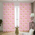 Cute Polka Dot Baby Bear Pattern Print Dimout Pencil Pleat Curtains