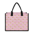 Cute Polka Dot Baby Bear Pattern Print Canvas Tote Bag
