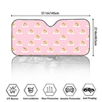 Cute Polka Dot Baby Bear Pattern Print Car Windshield Sun Shade