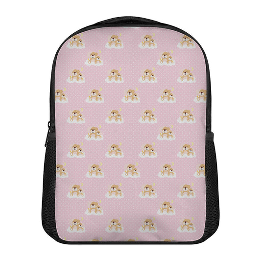 Cute Polka Dot Baby Bear Pattern Print Casual Backpack
