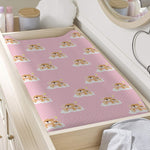 Cute Polka Dot Baby Bear Pattern Print Changing Pad Cover