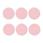 Cute Polka Dot Baby Bear Pattern Print Coaster Set