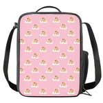 Cute Polka Dot Baby Bear Pattern Print Crossbody Lunch Bag