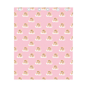 Cute Polka Dot Baby Bear Pattern Print Curtain