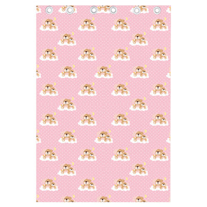 Cute Polka Dot Baby Bear Pattern Print Curtain