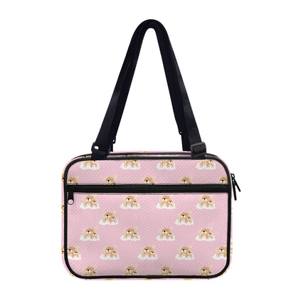 Cute Polka Dot Baby Bear Pattern Print Double Strap Bible Bag