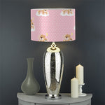 Cute Polka Dot Baby Bear Pattern Print Drum Lamp Shade