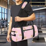 Cute Polka Dot Baby Bear Pattern Print Gym Bag
