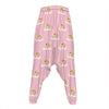 Cute Polka Dot Baby Bear Pattern Print Hammer Pants