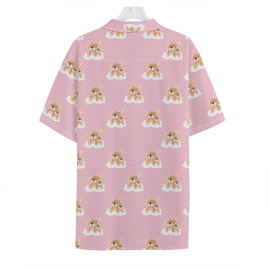 Cute Polka Dot Baby Bear Pattern Print Hawaiian Shirt