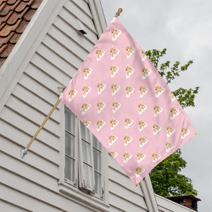 Cute Polka Dot Baby Bear Pattern Print House Flag