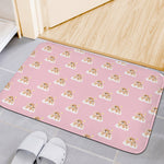 Cute Polka Dot Baby Bear Pattern Print Indoor Door Mat