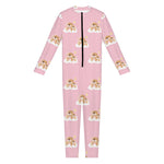 Cute Polka Dot Baby Bear Pattern Print Jumpsuit