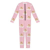 Cute Polka Dot Baby Bear Pattern Print Jumpsuit