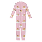 Cute Polka Dot Baby Bear Pattern Print Jumpsuit