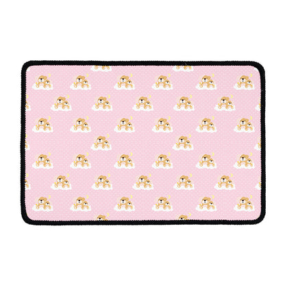 Cute Polka Dot Baby Bear Pattern Print Kitchen Mat