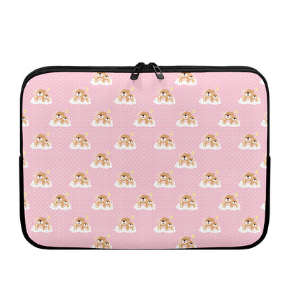 Cute Polka Dot Baby Bear Pattern Print Laptop Sleeve