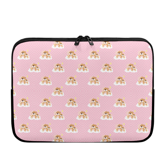 Cute Polka Dot Baby Bear Pattern Print Laptop Sleeve