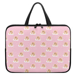 Cute Polka Dot Baby Bear Pattern Print Laptop Sleeve With Handle