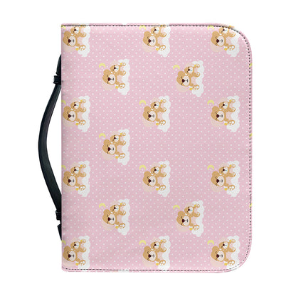 Cute Polka Dot Baby Bear Pattern Print Leather Bible Cover